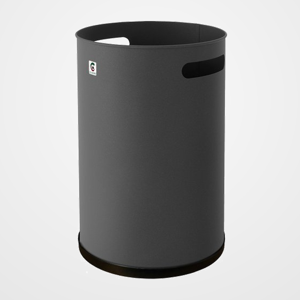 PAPELERA METALICA CILINDRO P-21 (25 Ø x 37cm) 18 LITROS GRAFITO