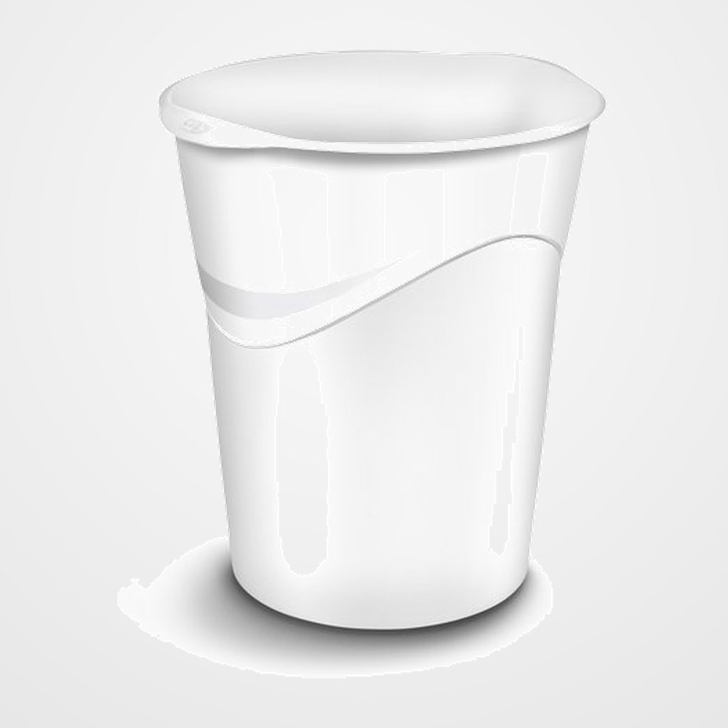 PAPELERA PLASTICO CERRADA CEP GLOSS 280G 14 LITROS BLANCO