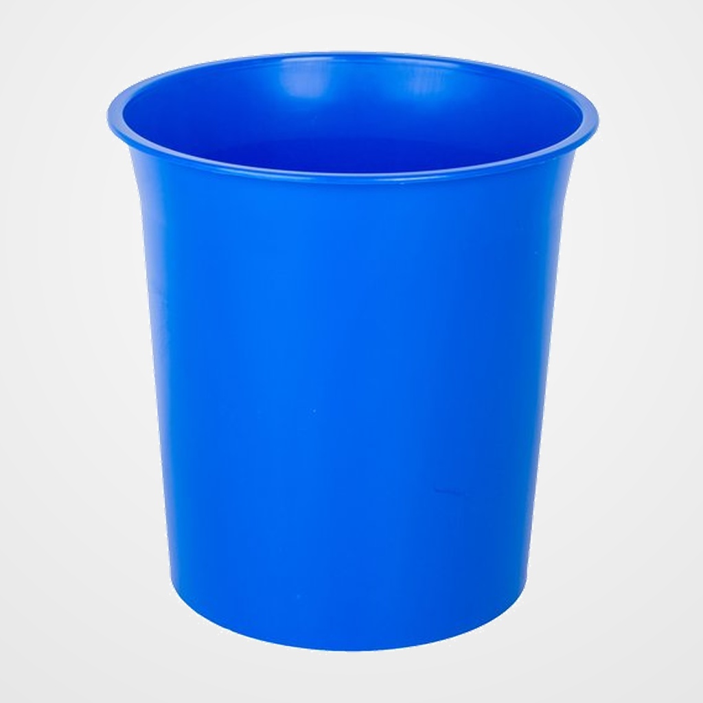 PAPELERA PLASTICO CERRADA 16 LITROS AZUL