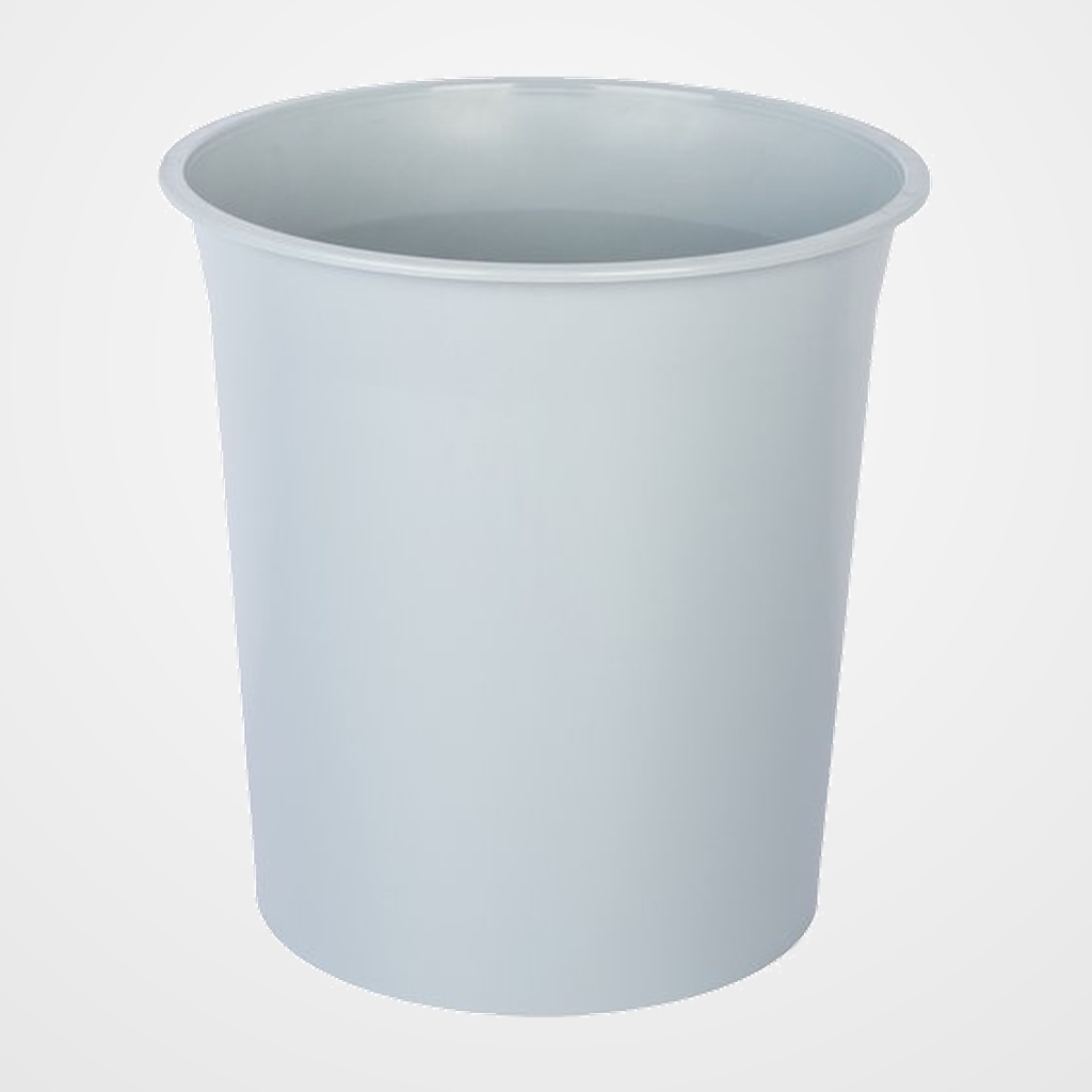 PAPELERA PLASTICO CERRADA 16 LITROS GRIS