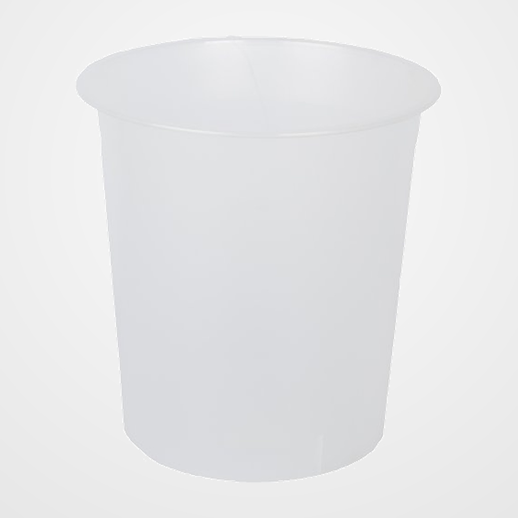 [14401251] PAPELERA PLASTICO CERRADA 16 LITROS TRASLUCIDO CRISTAL