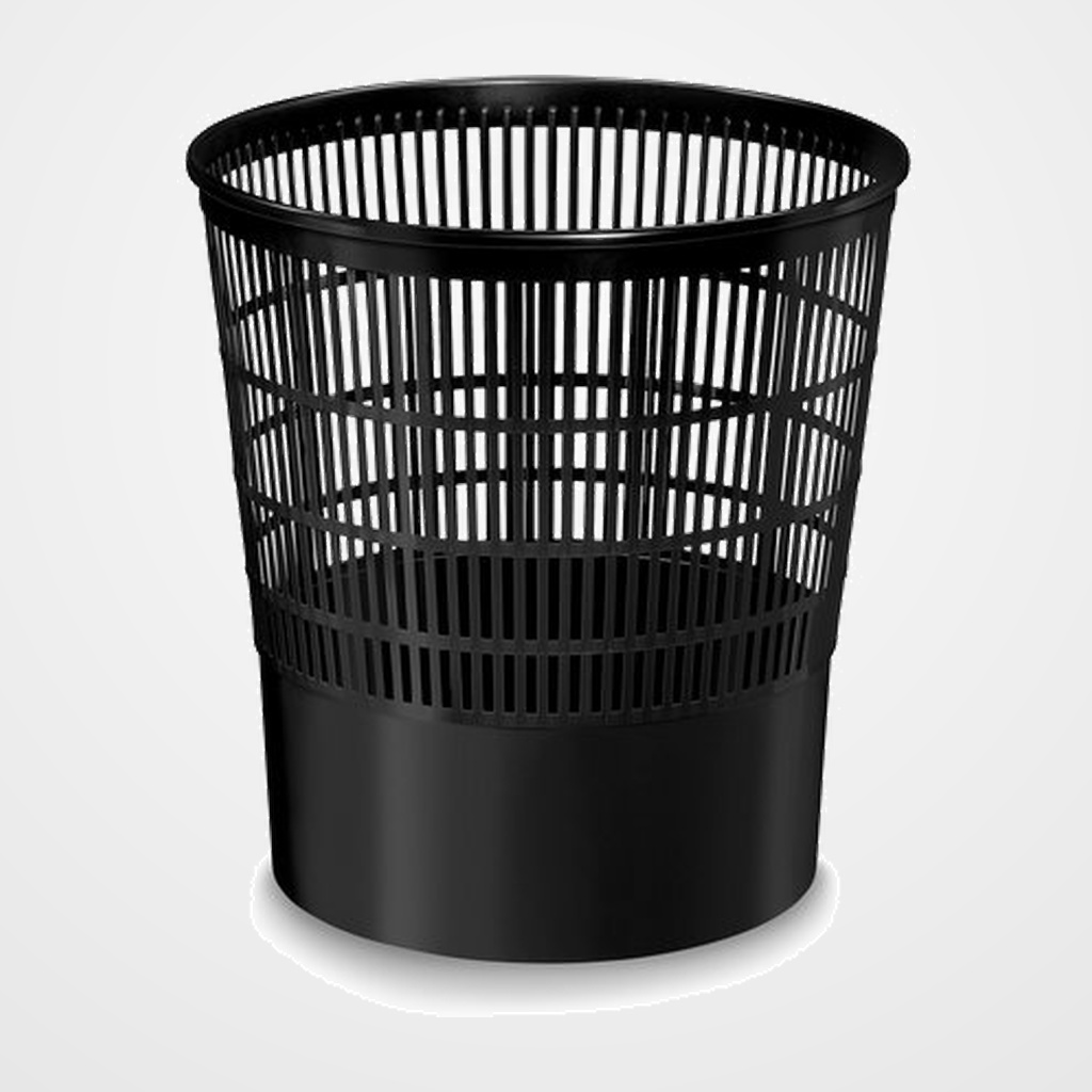 PAPELERA PLASTICO REJILLA CEP 237F 16 LITROS NEGRO