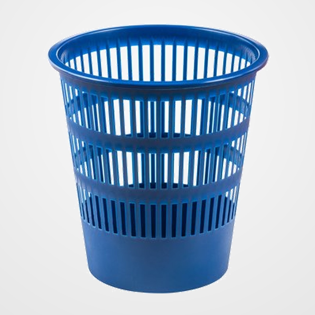 PAPELERA PLASTICO REJILLA FAIBO 12 L AZUL