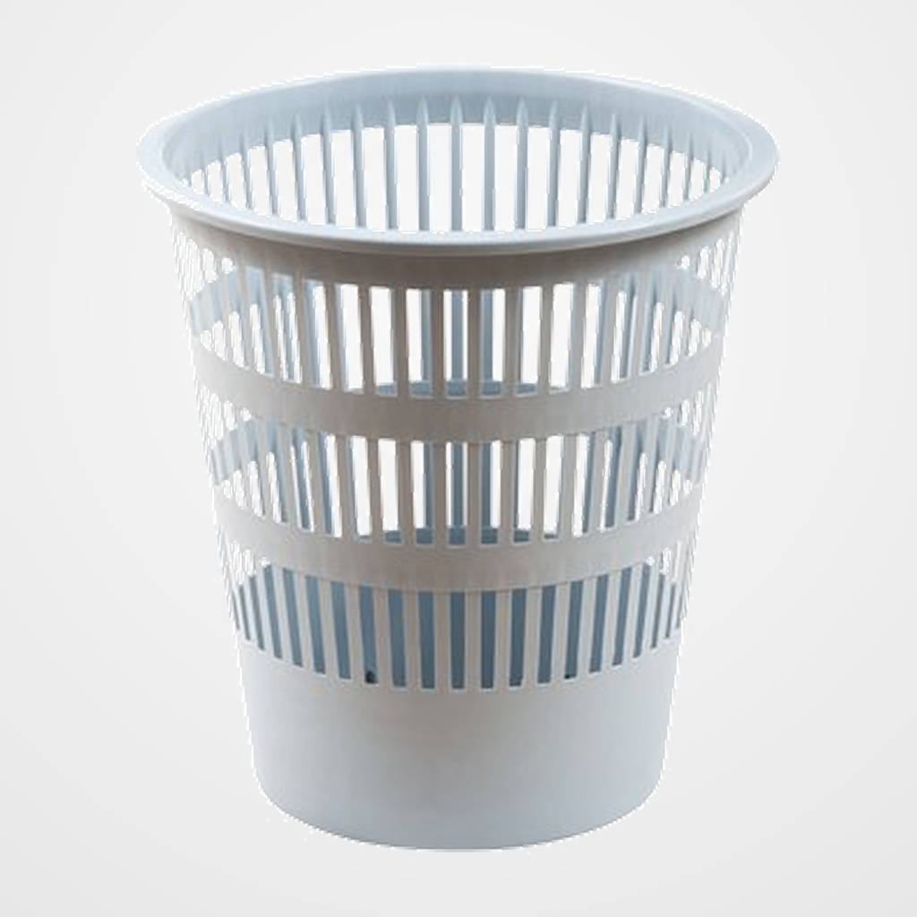PAPELERA PLASTICO REJILLA FAIBO 12 L GRIS