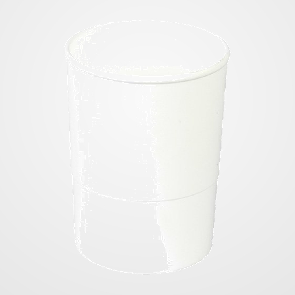 PORTA LAPICES PLASTICO REDONDO BLANCO