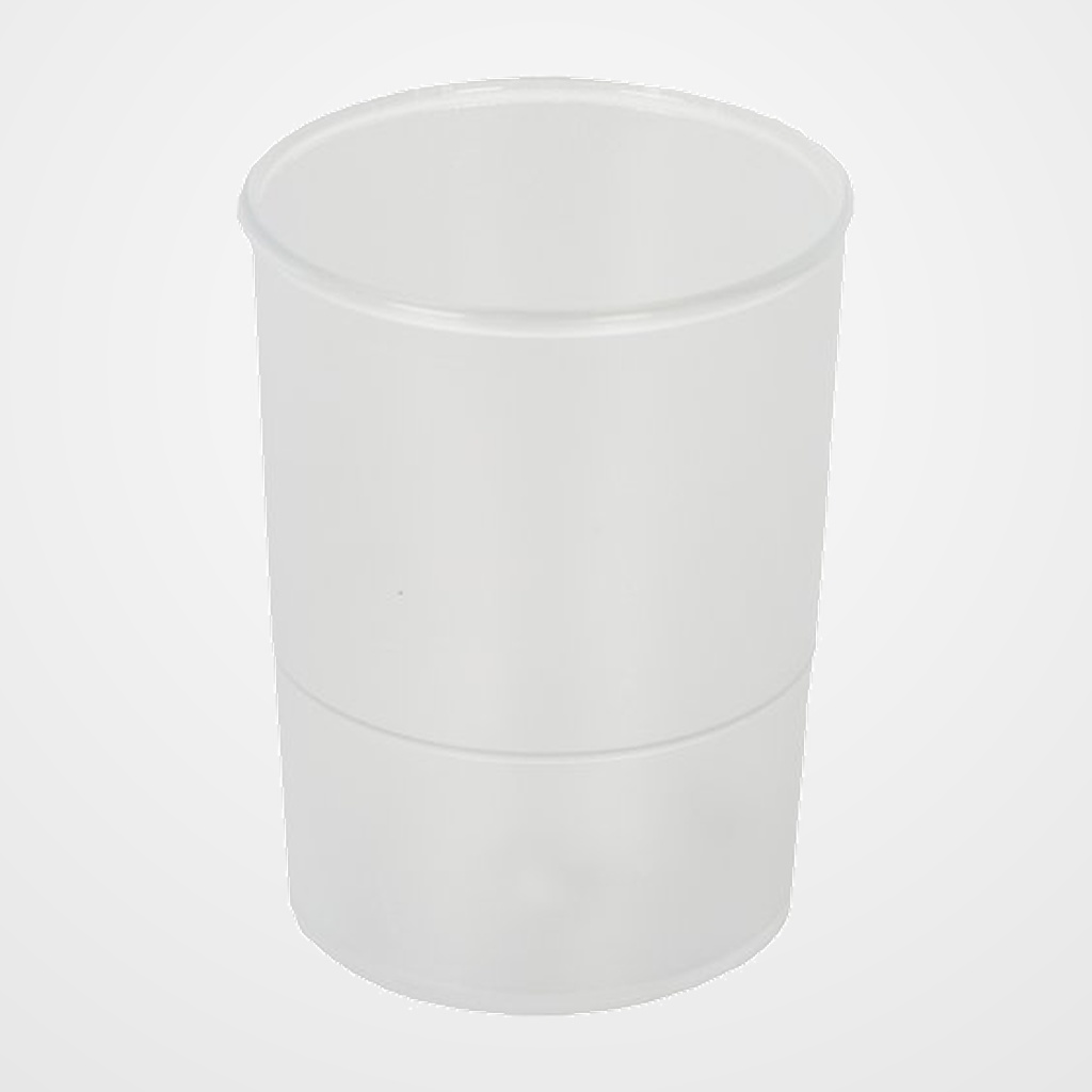 PORTA LAPICES PLASTICO REDONDO CRISTAL