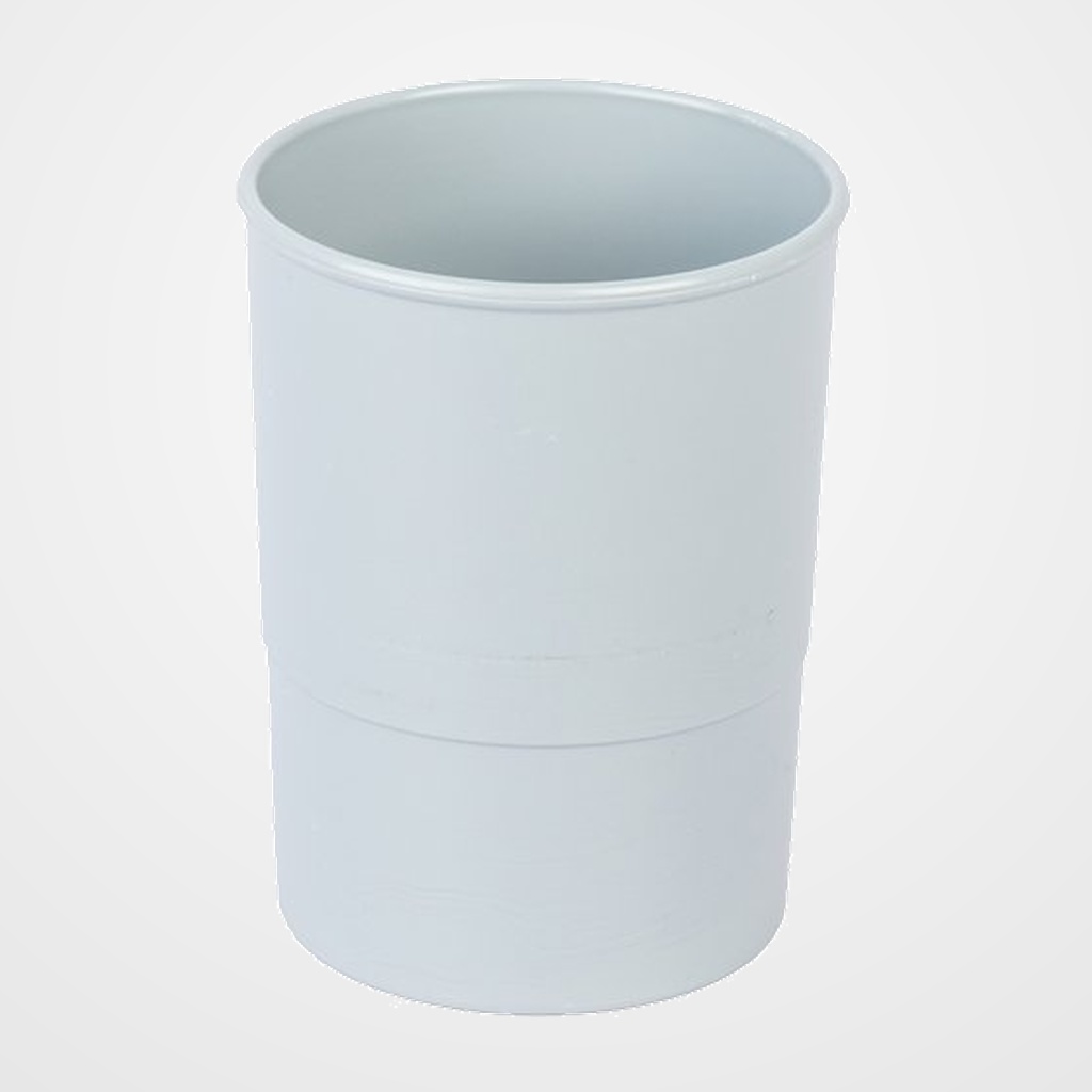 PORTA LAPICES PLASTICO REDONDO GRIS