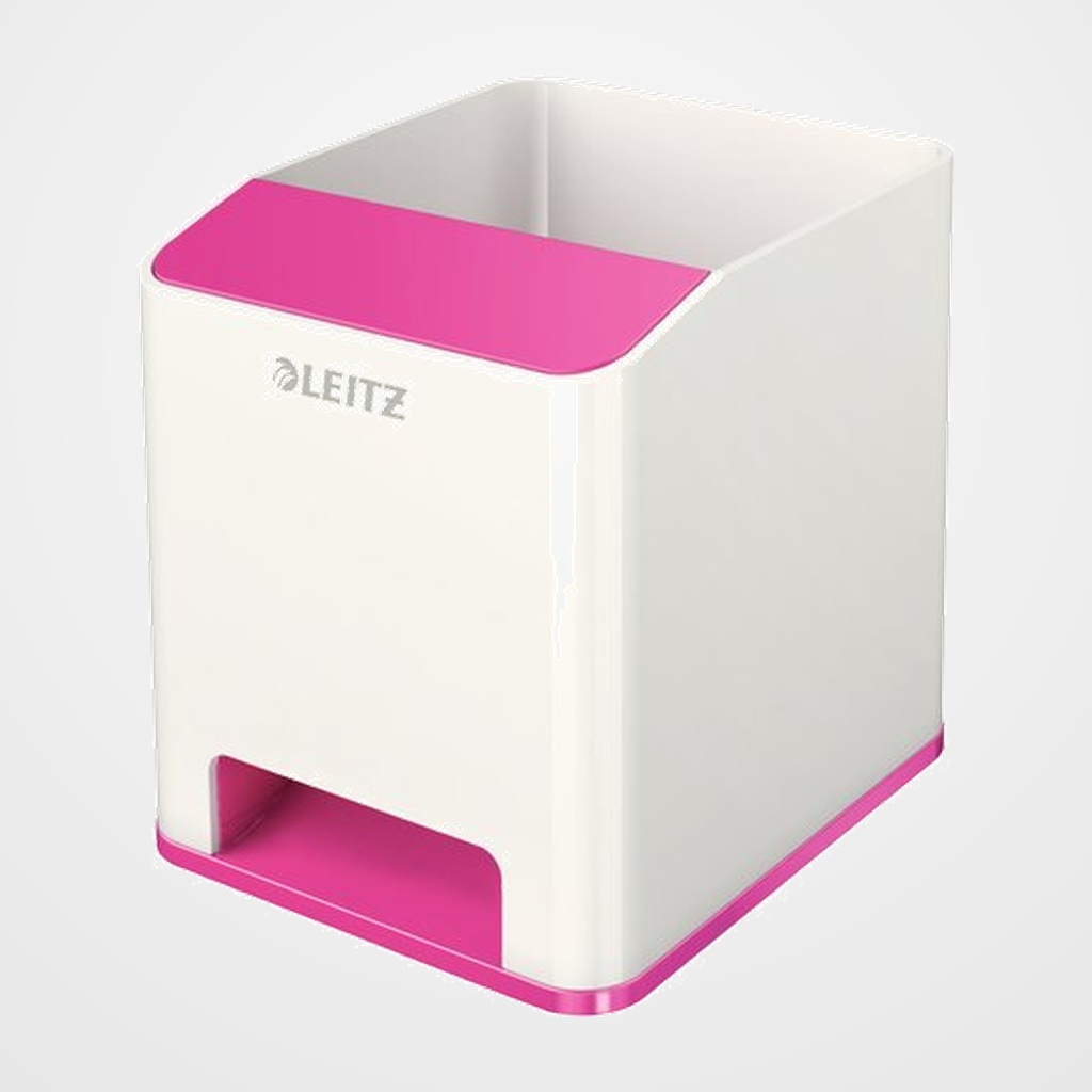 CUBILETE LEITZ WOW DUAL FUCSIA METALIZADO/BLANCO