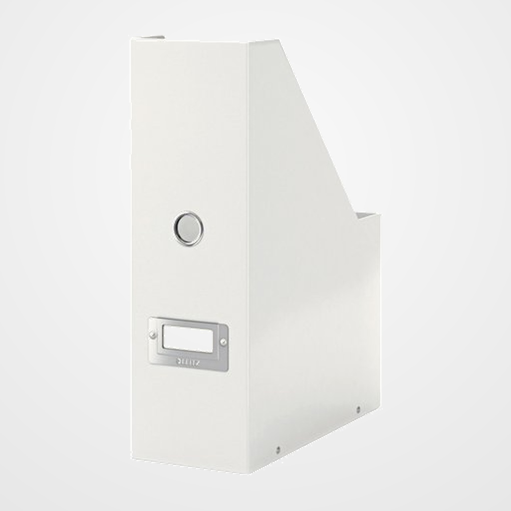 REVISTERO CARTON LEITZ CLICK&STORE forrado A4 100mm PLEGABLE BLANCO