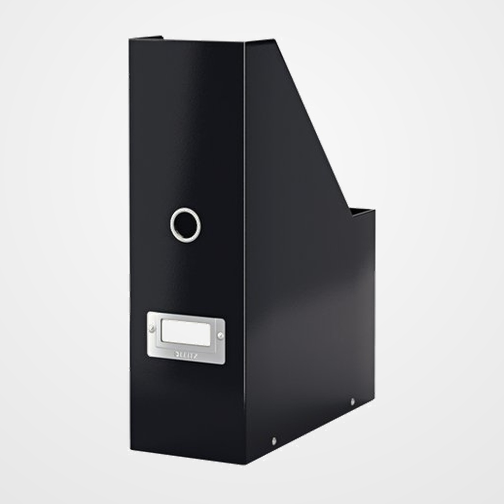 REVISTERO CARTON LEITZ CLICK&STORE forrado A4 100mm PLEGABLE NEGRO