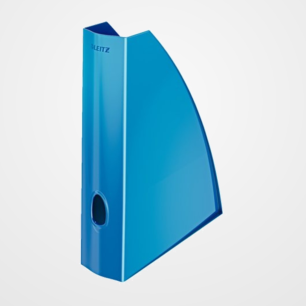 REVISTERO PLASTICO LEITZ WOW A4 60mm  AZUL METALIZADO
