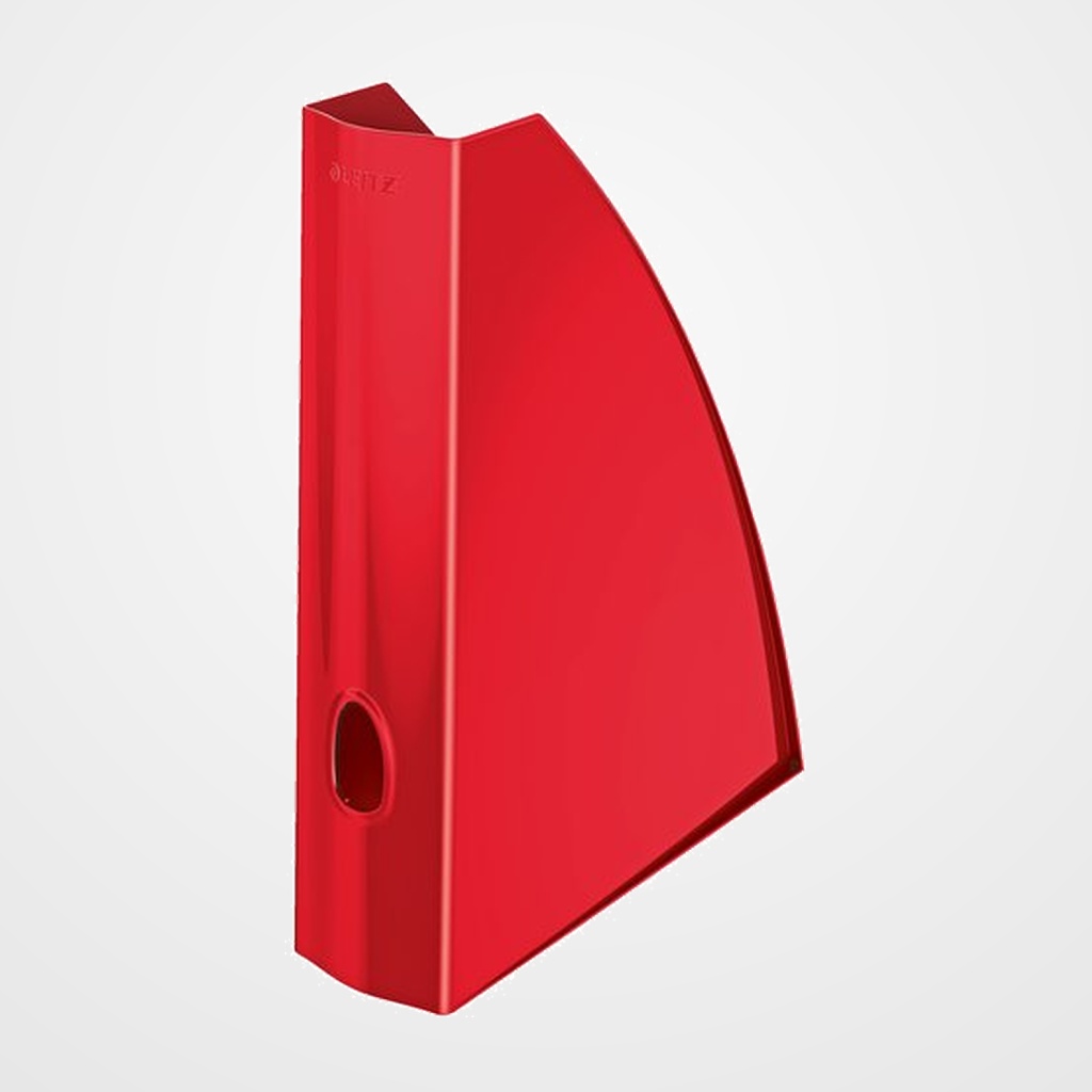 REVISTERO PLASTICO LEITZ WOW A4 60mm  ROJO METALIZADO