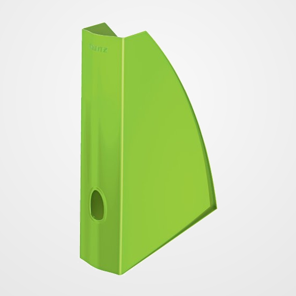 REVISTERO PLASTICO LEITZ WOW A4 60mm  VERDE METALIZADO