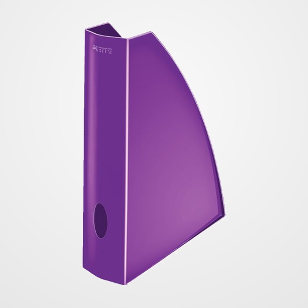 REVISTERO PLASTICO LEITZ WOW A4 60mm  VIOLETA METALIZADO