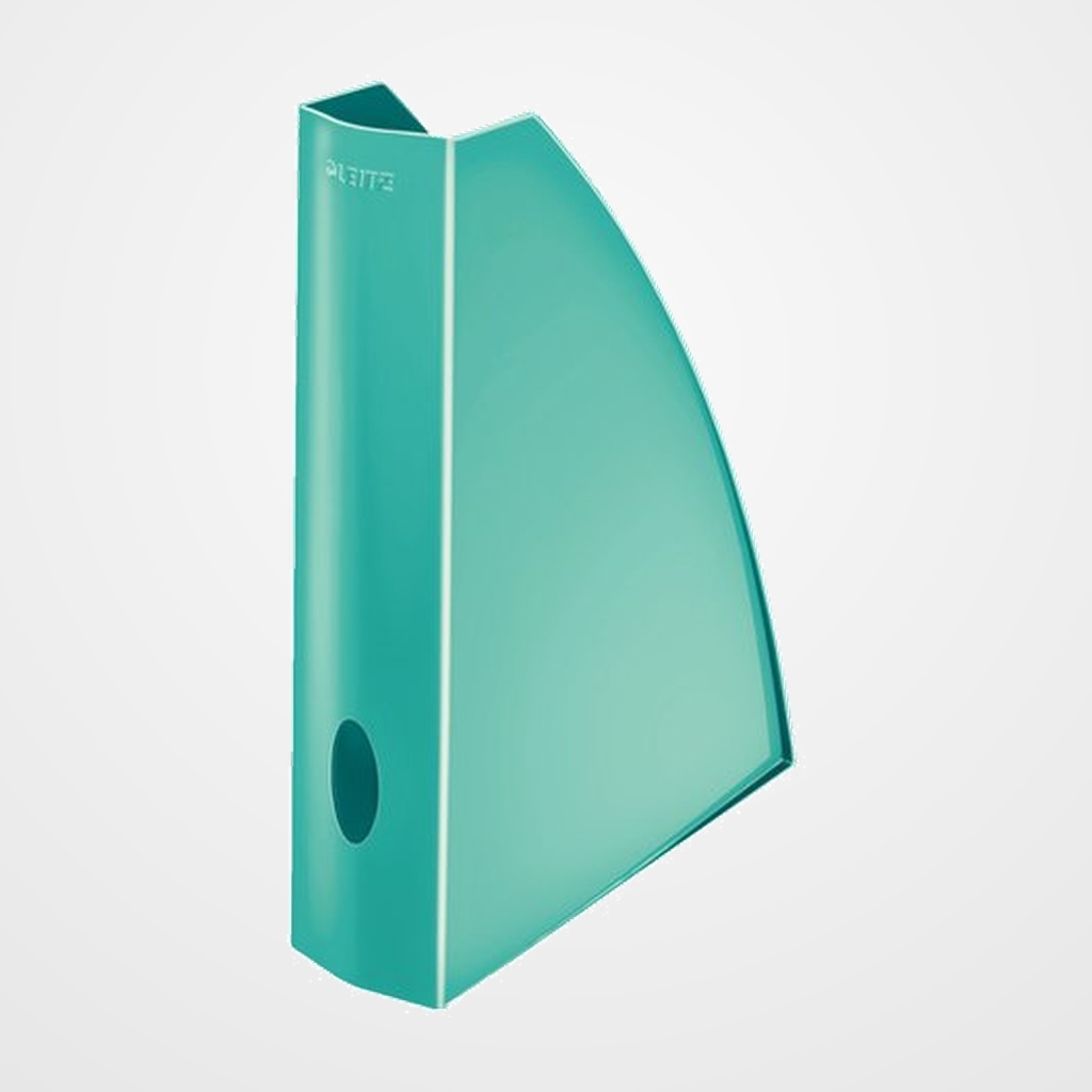 REVISTERO PLASTICO LEITZ WOW A4 60mm TURQUESA METALIZADO