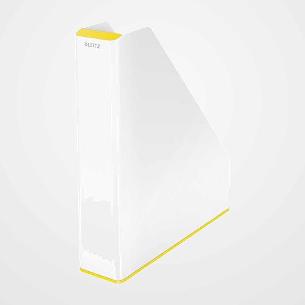 REVISTERO PLASTICO LEITZ WOW DUAL AMARILLO/BLANCO