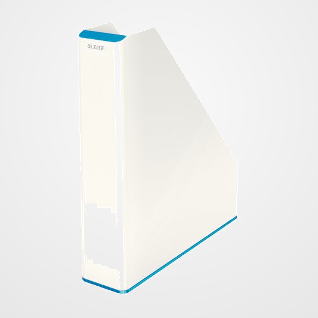 [22601083] REVISTERO PLASTICO LEITZ WOW DUAL AZUL METALIZADO/BLANCO