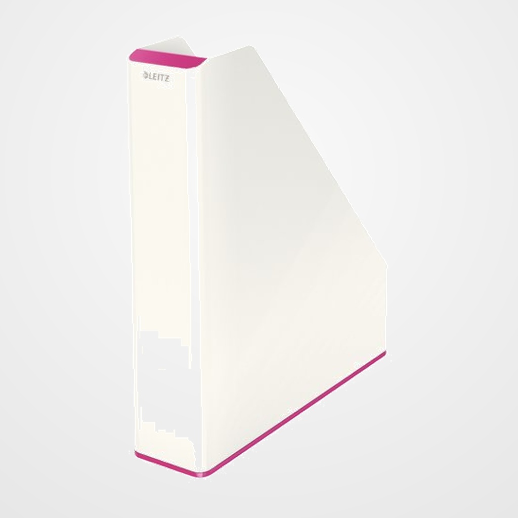REVISTERO PLASTICO LEITZ WOW DUAL FUCSIA METALIZADO/BLANCO