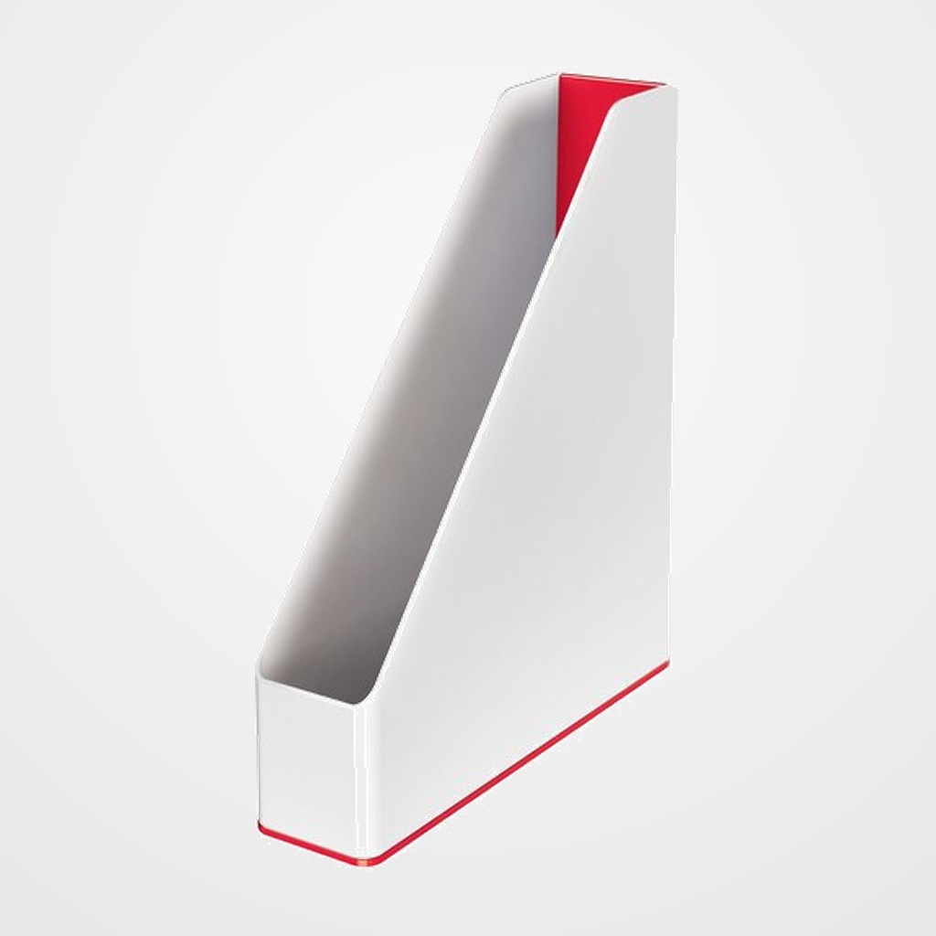 REVISTERO PLASTICO LEITZ WOW DUAL ROJO/BLANCO