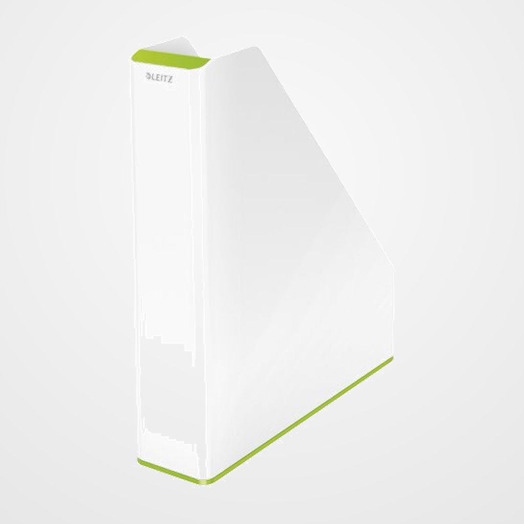 [22601085] REVISTERO PLASTICO LEITZ WOW DUAL VERDE METALIZADO/BLANCO