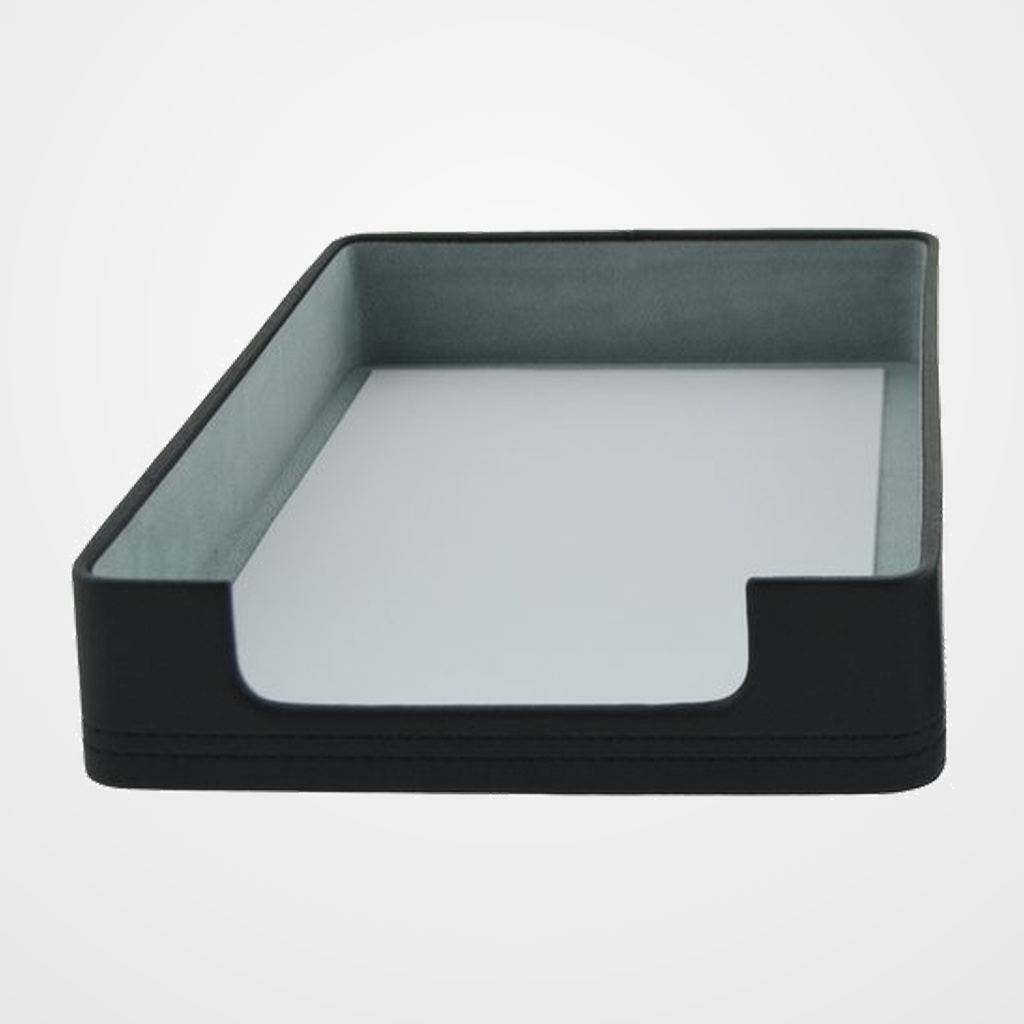 BANDEJA SOBREMESA TOMAS CARNERO POLIPIEL 34x25x6 CM. NEGRO