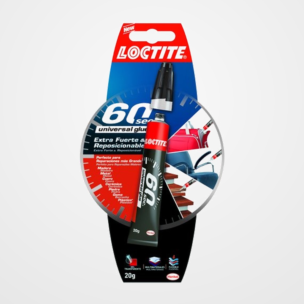 PEGAMENTO UNIVERSAL LOCTITE 60 SEGUNDOS 20g