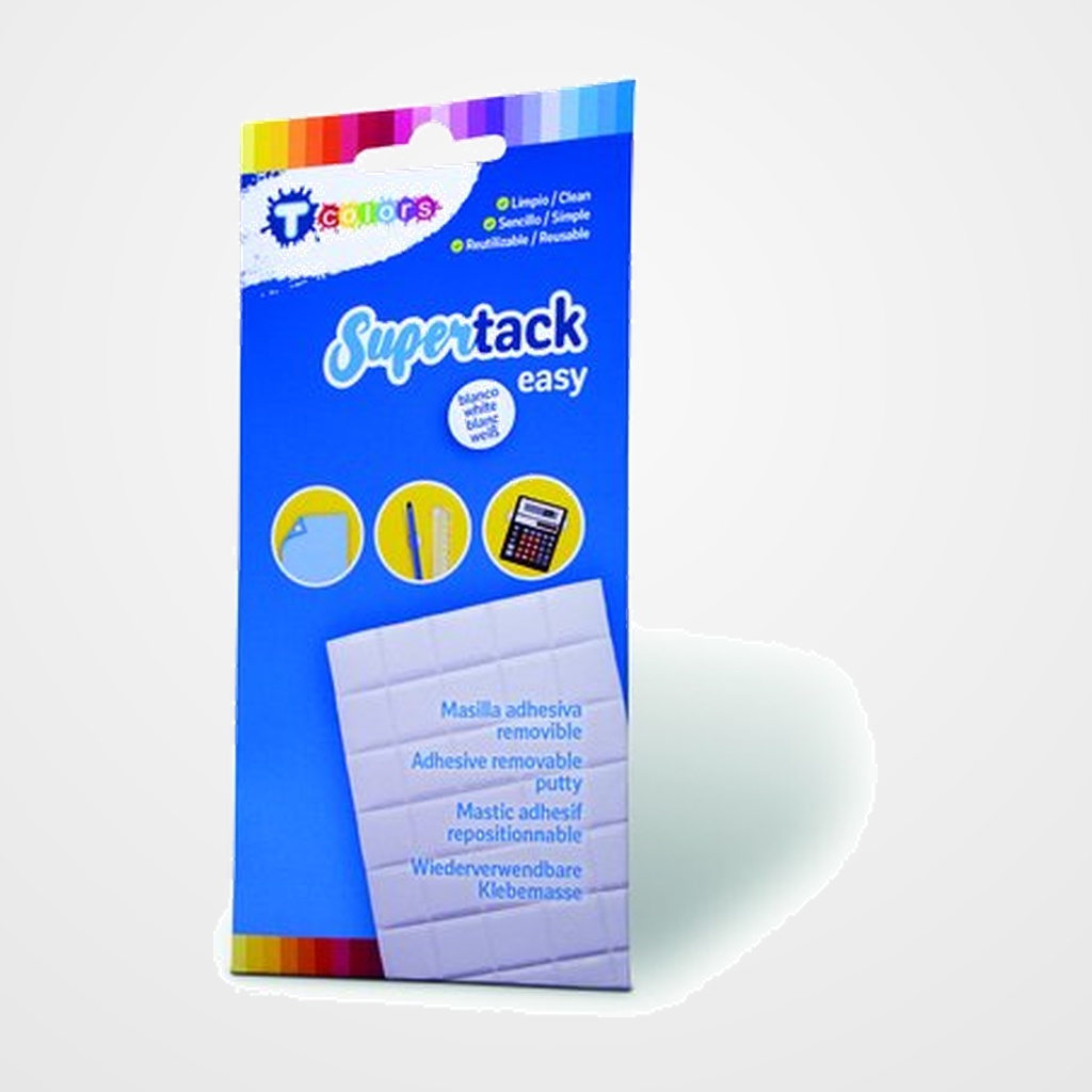 MASILLA ADHESIVA TCOLORS SUPER TACK EASY BLANCO CUARTEADO