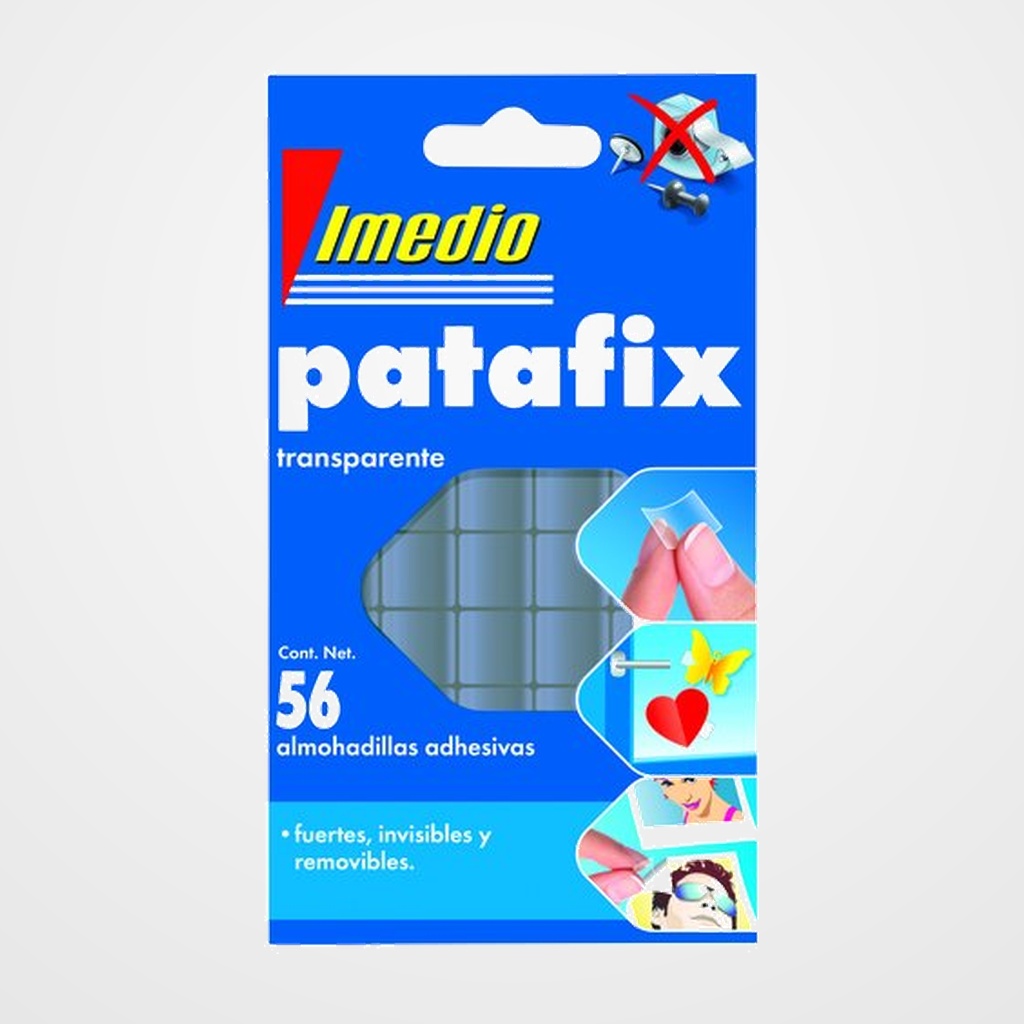 MASILLA ADHESIVA IMEDIO PATAFIX REMOVIBLE TRANSPARENTE 56 Uds.