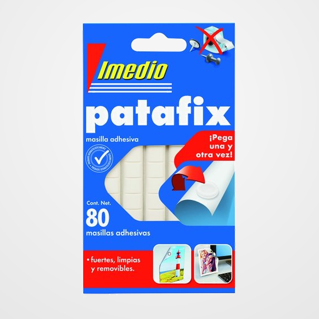 MASILLA ADHESIVA IMEDIO PATAFIX REMOVIBLE 80 Uds.