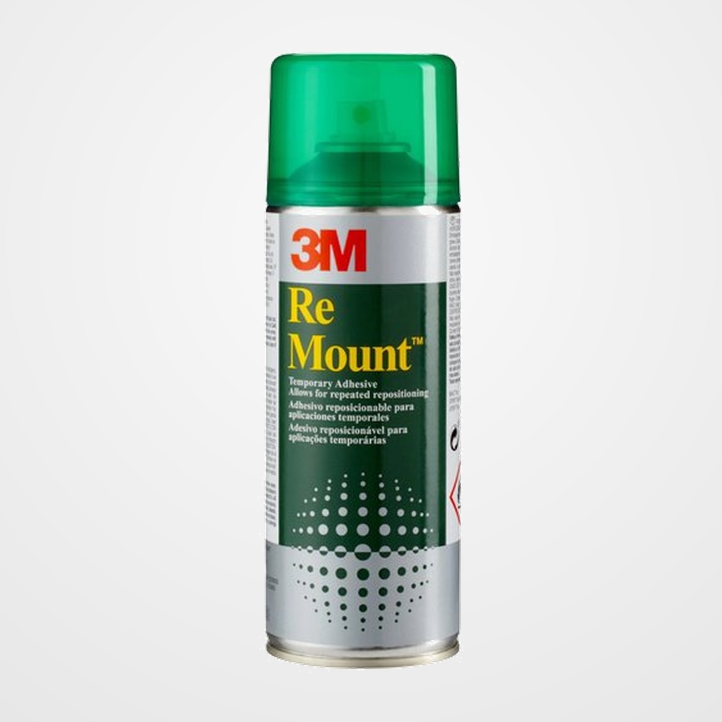 PEGAMENTO en SPRAY 3M 400ml MOUNT REMOVIBLE INDEFINIDAMENTE (bote VERDE)