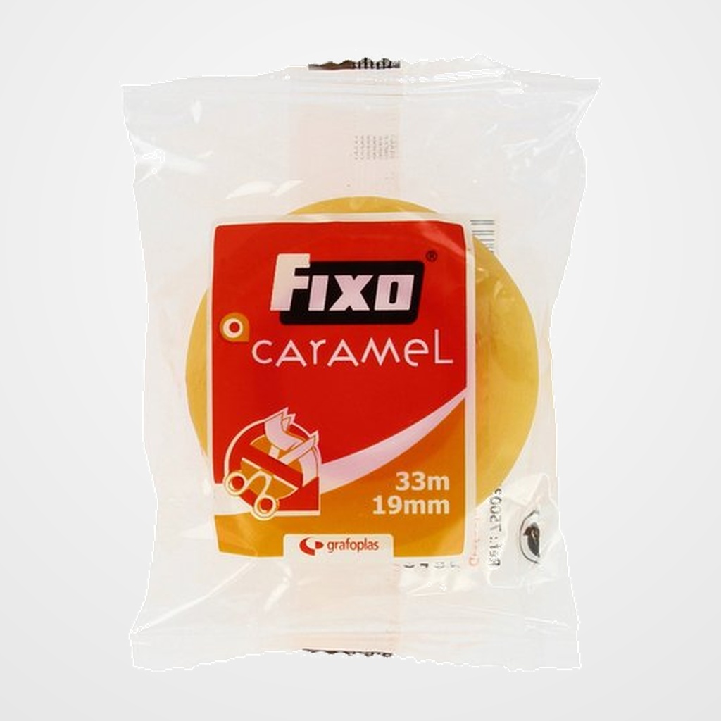 CINTA ADHESIVA FIXO CARAMEL rollo 33x19