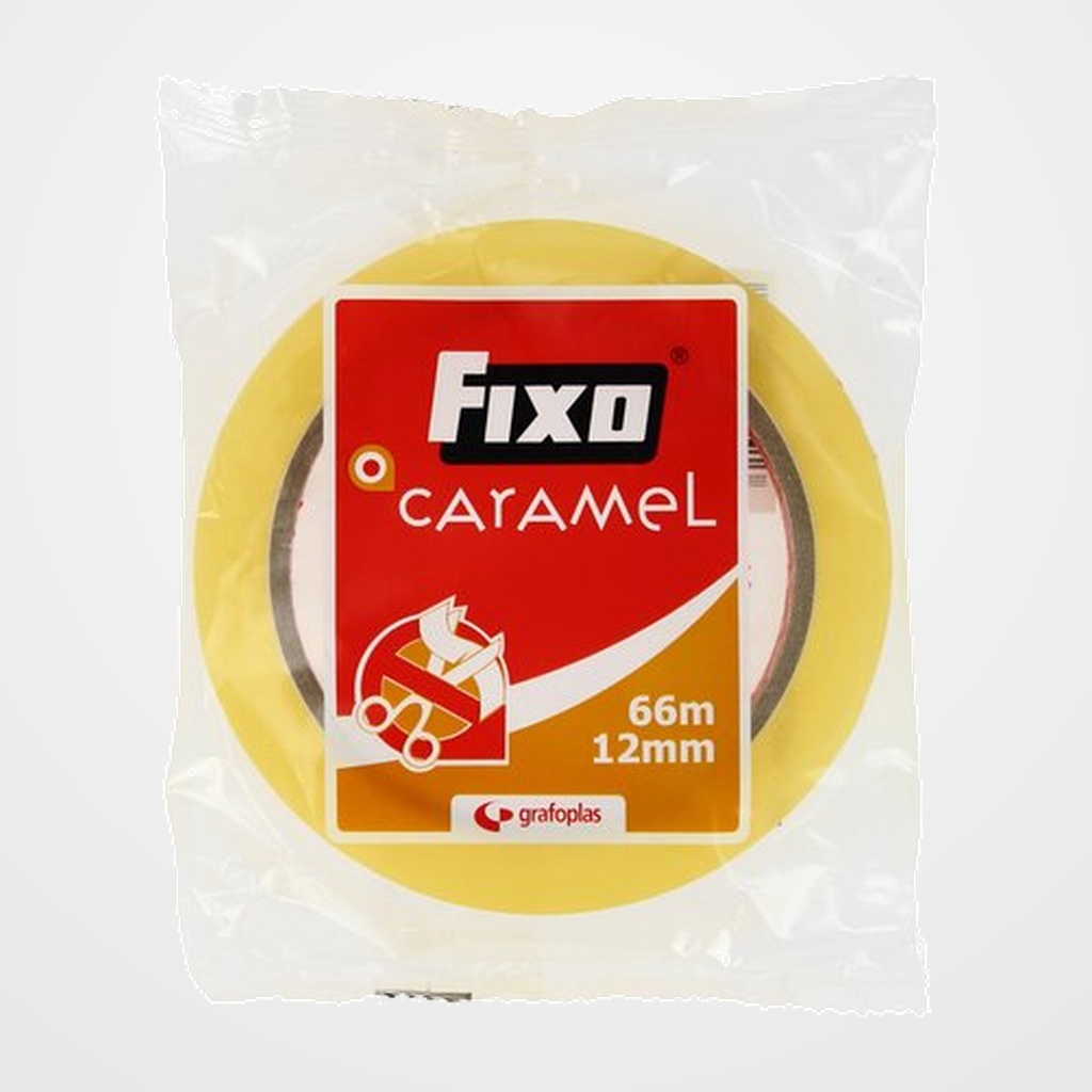 CINTA ADHESIVA FIXO CARAMEL rollo 66x12