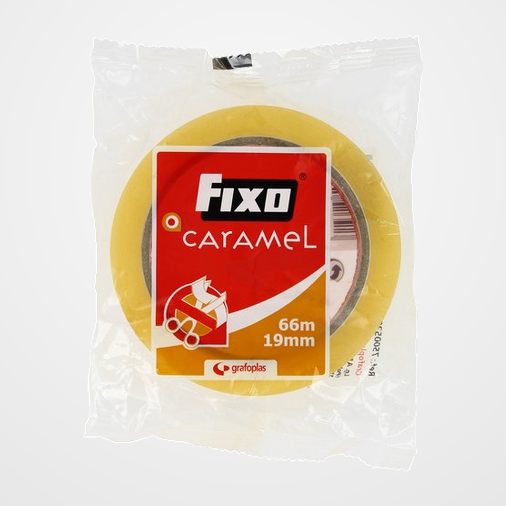 CINTA ADHESIVA FIXO CARAMEL rollo 66x19