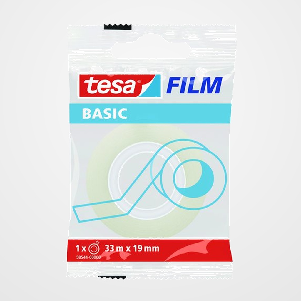 CINTA ADHESIVA TESA BASIC TRANSPARENT rollo 33x19