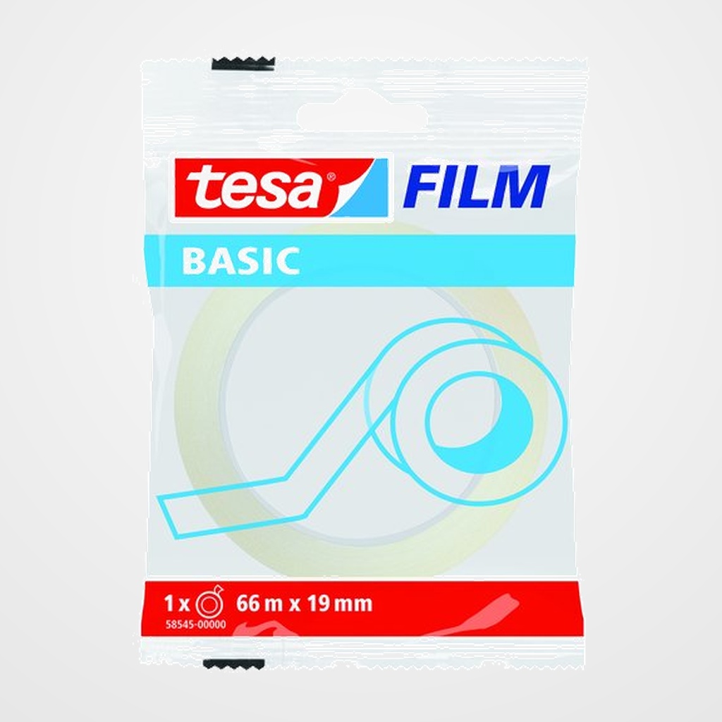 CINTA ADHESIVA TESA BASIC TRANSPARENT rollo 66x19