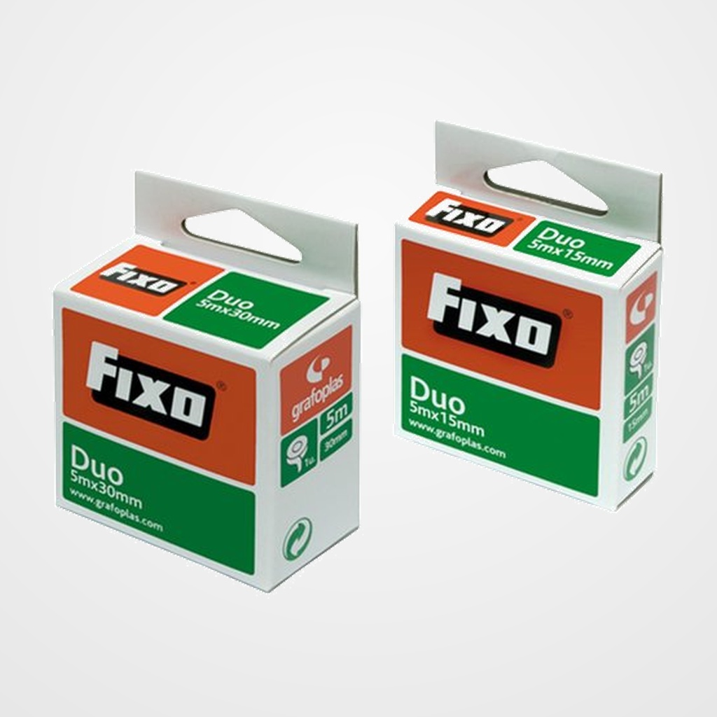 CINTA ADHESIVA DOBLE CARA FIXO DUO rollo 5x15