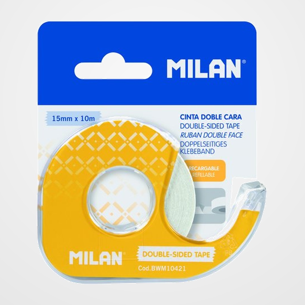 CINTA ADHESIVA DOBLE CARA MILAN rollo 10x15
