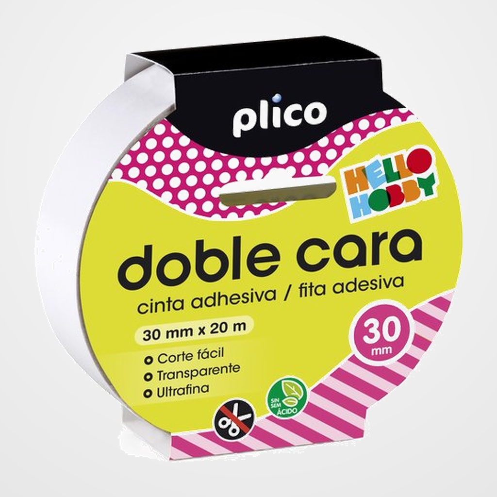 CINTA ADHESIVA DOBLE CARA PLICO rollo 30x20