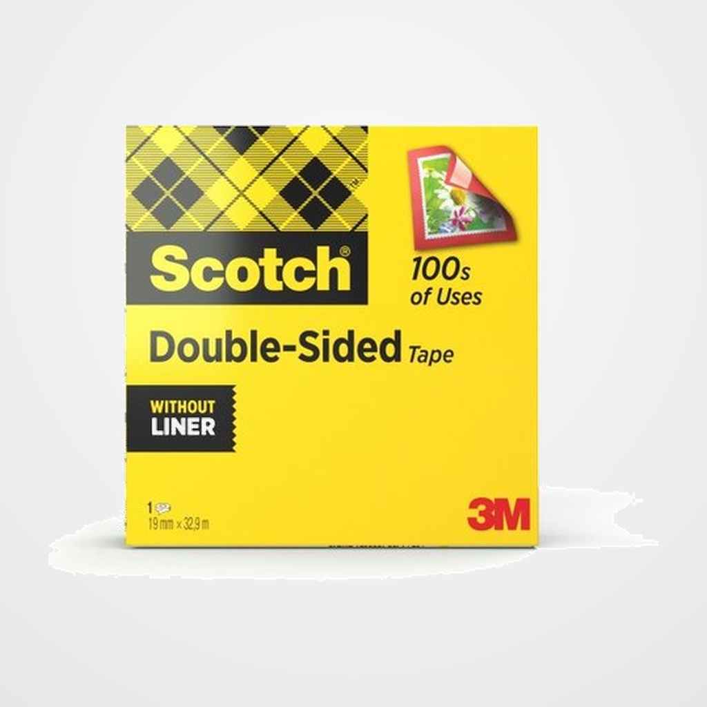 CINTA ADHESIVA DOBLE CARA SCOTCH NUCLEO ANCHO rollo 33x19