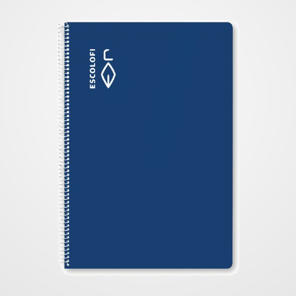 BLOC ESCOLOFI ESPIRAL PLUS tapa DURA A4 80h DOTS 90g AZUL