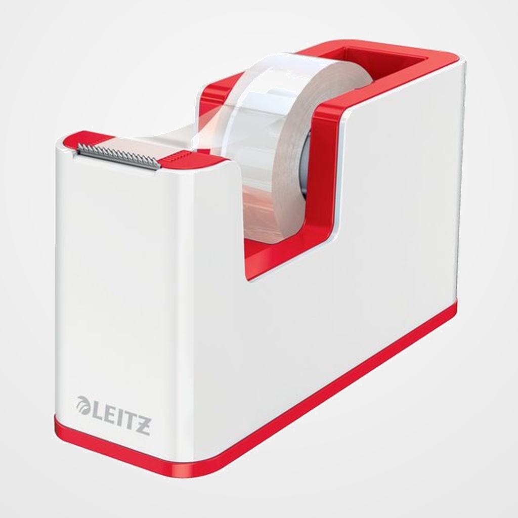 PORTARROLLOS LEITZ WOW DUALC/CINTA ROJO y BLANCO