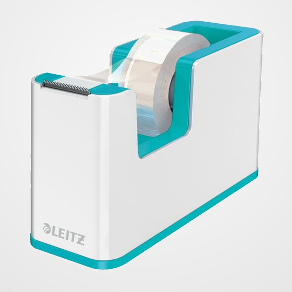 PORTARROLLOS LEITZ WOW DUALC/CINTA TURQUESA y BLANCO