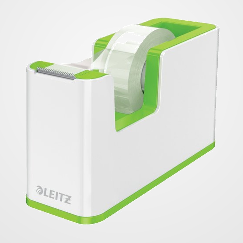 PORTARROLLOS LEITZ WOW DUALC/CINTA VERDE y BLANCO