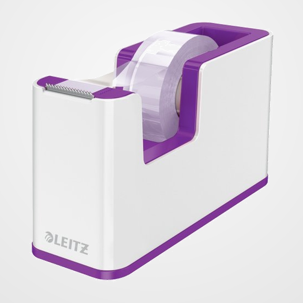 PORTARROLLOS LEITZ WOW DUALC/CINTA VIOLETA  y BLANCO