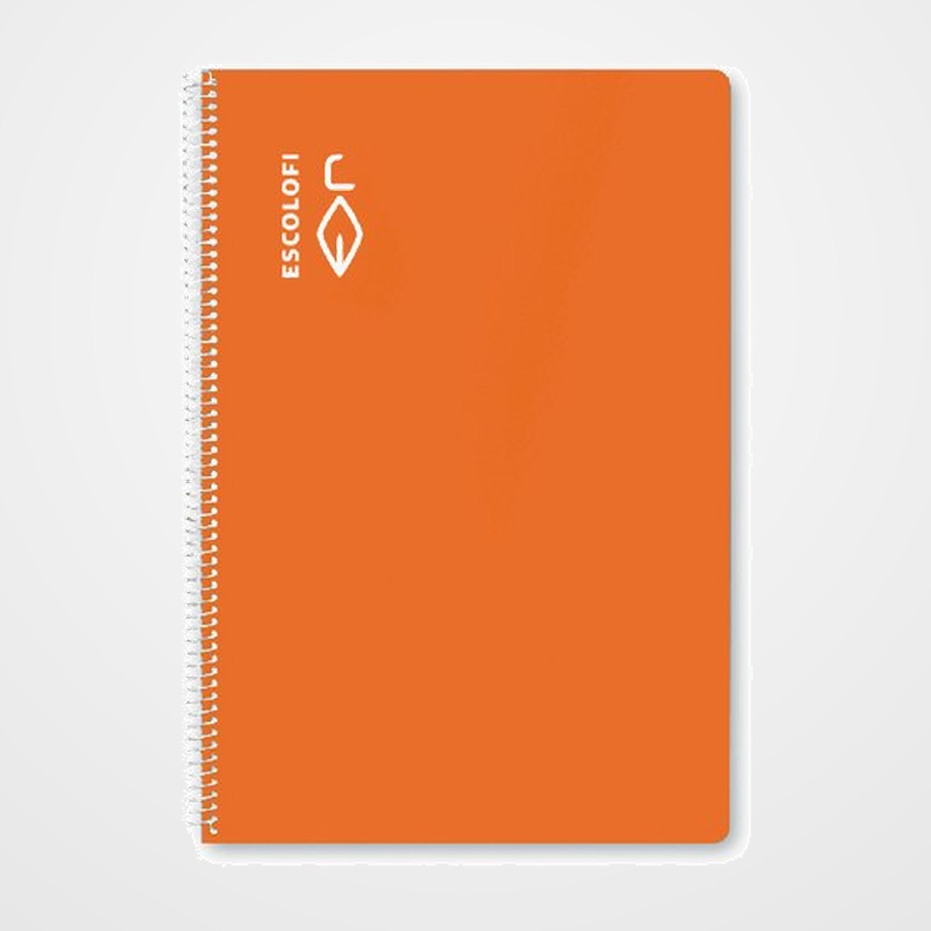 BLOC ESCOLOFI ESPIRAL PLUS tapa DURA A4 80h DOTS 90g NARANJA