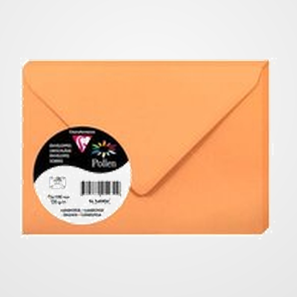 SOBRE CLAIREFONTAINE POLLEN 75x100 120g CLEMENTINA PAQUETE DE 20