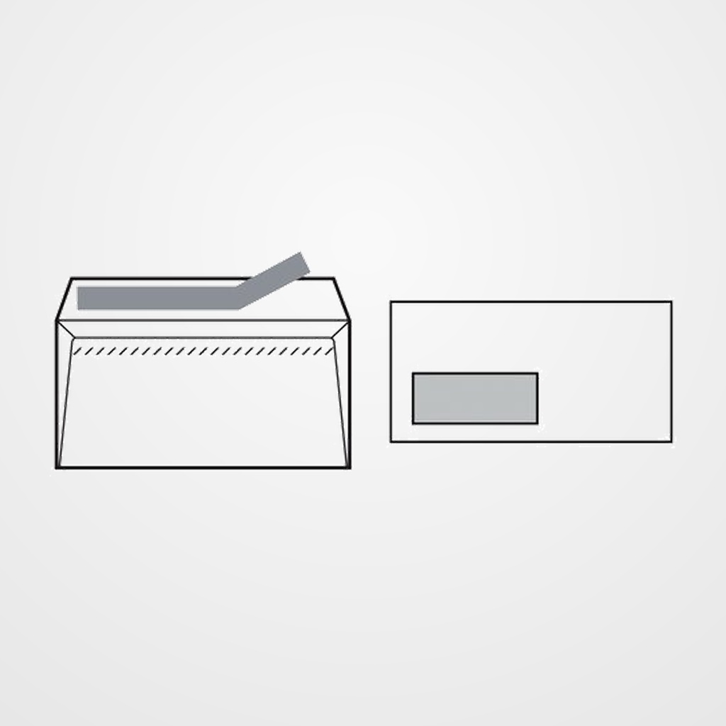 SOBRE SAM 110x220 BLANCO 90g OPEN V.IZDA.(SILICONA) CAJA de 500