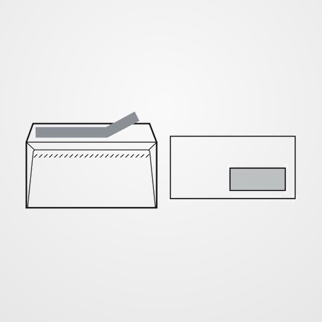 SOBRE SAM 115x225 BLANCO 90g OPEN V.DCHA.(SILICONA) CAJA de 500