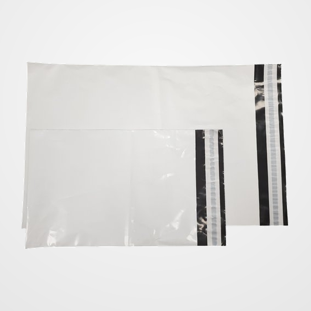 BOLSA COURIER PLASTICO 70% RECICLADO SIN IMPRIMIR 350x450 mm PAQUETE de 100