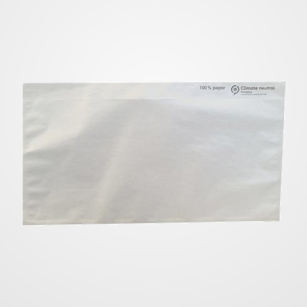 SOBRES ADHESIVOS PACKING-LIST 100% PAPEL RECICLADO 240x130 (ext.) SIN IMPRIMIR CAJA de 1000